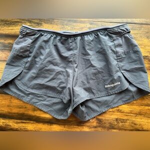 Patagonia Strider Shorts Grey with Purple, Women’s size small